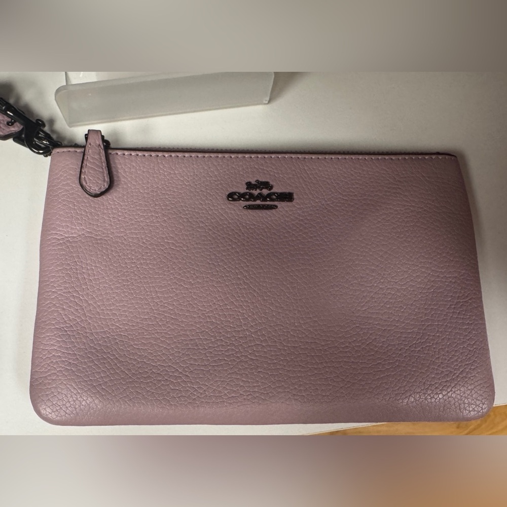 Coach Pink Leather Wristlet